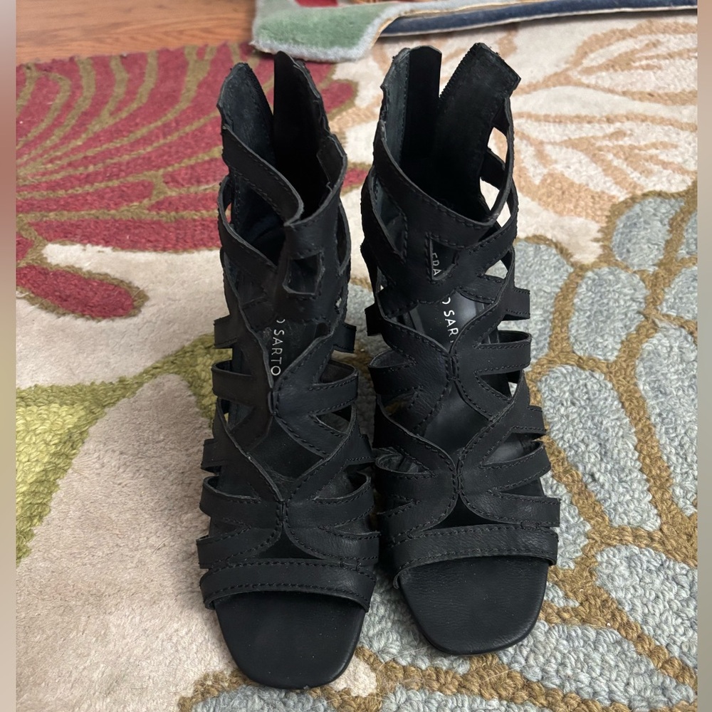Franco Sarto Black Gladiator Sandals